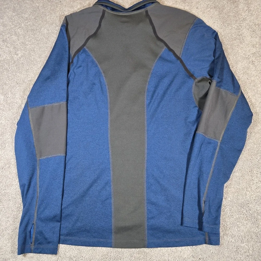The North Face Lightweight 1/4 Zip Pullover Jacket Large Flash Dry Blue Orange